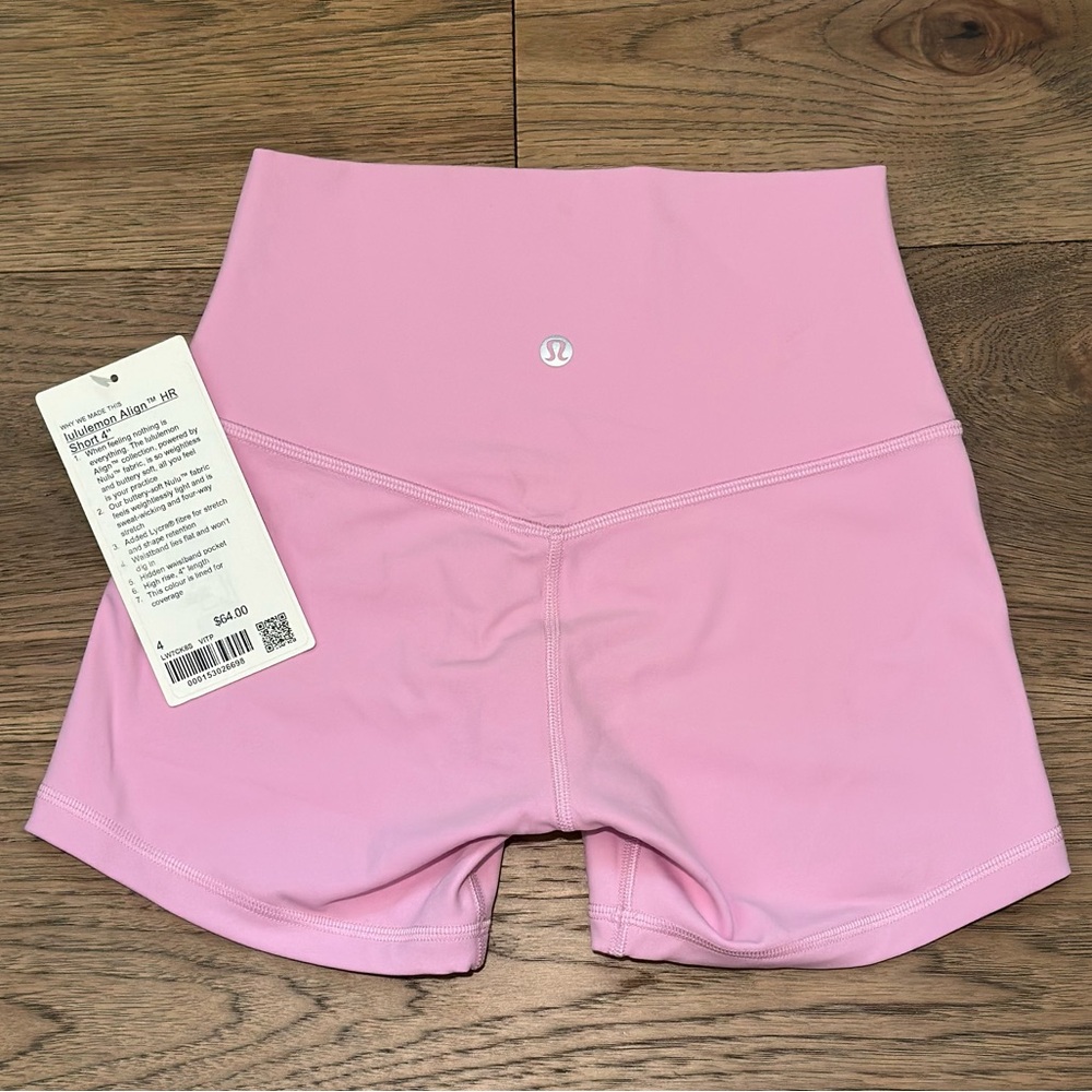 BRAND NEW Lululemon Align High-Rise short 4” in pink